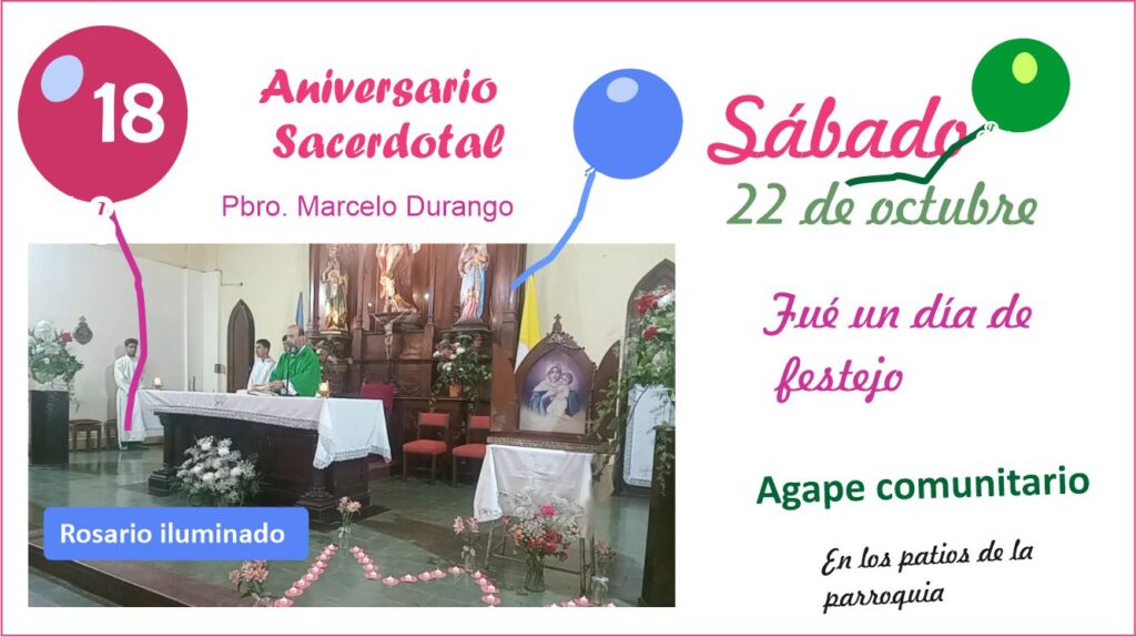 Aniversario sacerdotal padre Marcelo